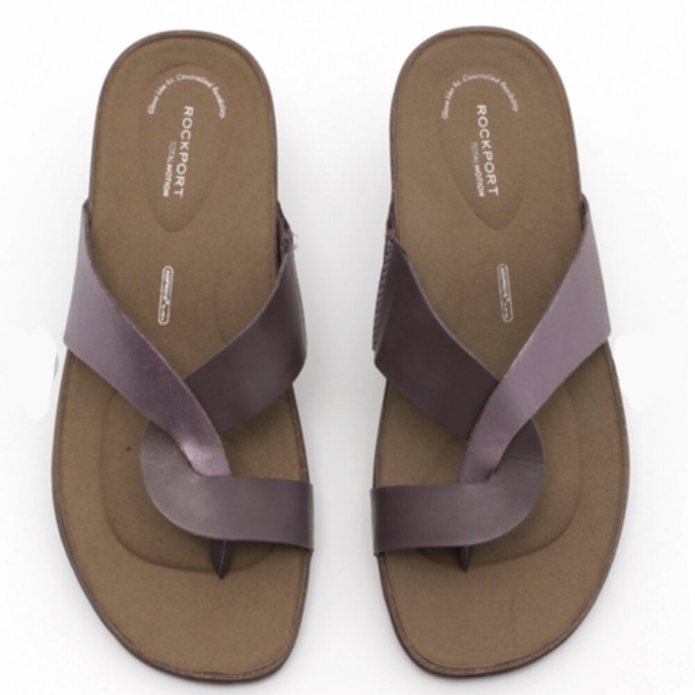 Brand New ROCKPORT Women’s Total Motion Romilly Curvy Thong Comfort Sandal